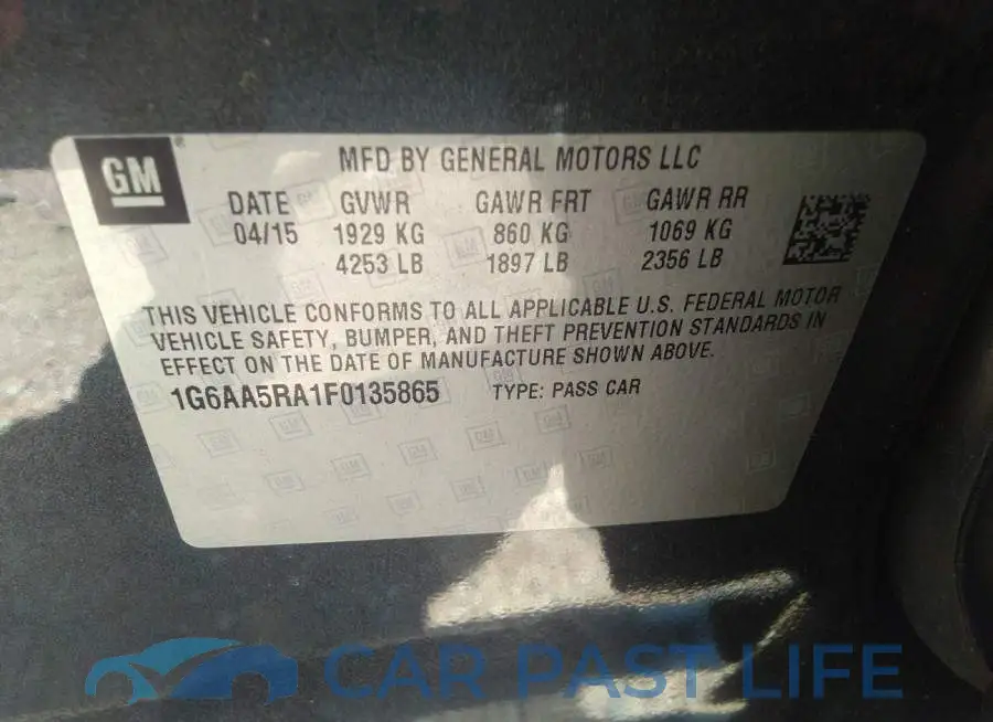 1G6AA5RA1F0135865# 9