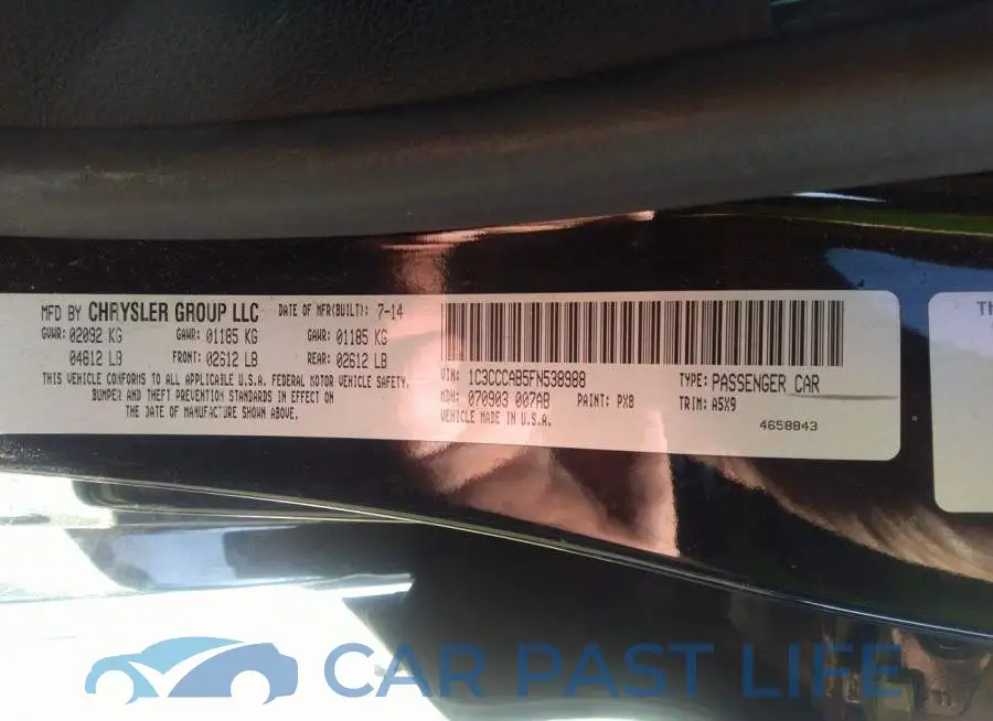 1C3CCCAB5FN538988# 9