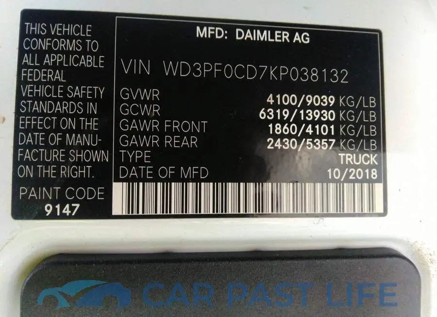 WD3PF0CD7KP038132# 9