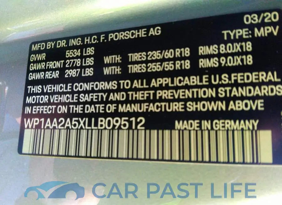 WP1AA2A5XLLB09512# 9