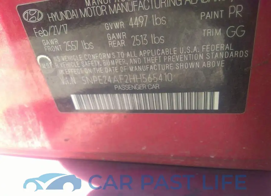 5NPE24AF2HH565410# 9