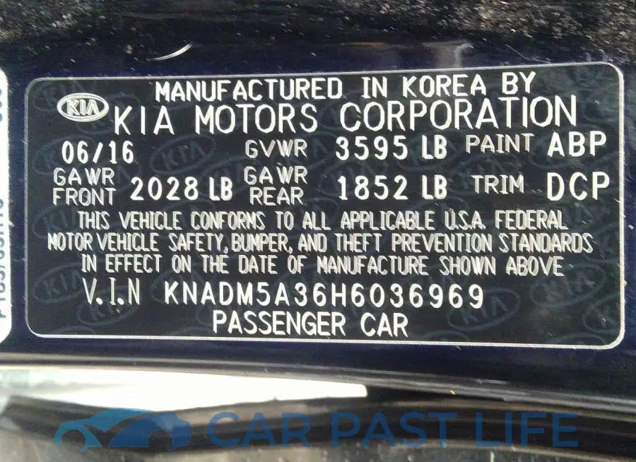 KNADM5A36H6036969# 9