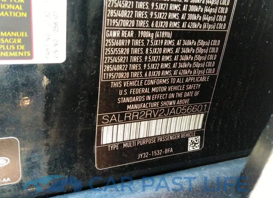 SALRR2RV2JA056601# 9