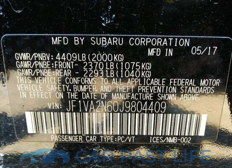 JF1VA2N60J9804409# 9