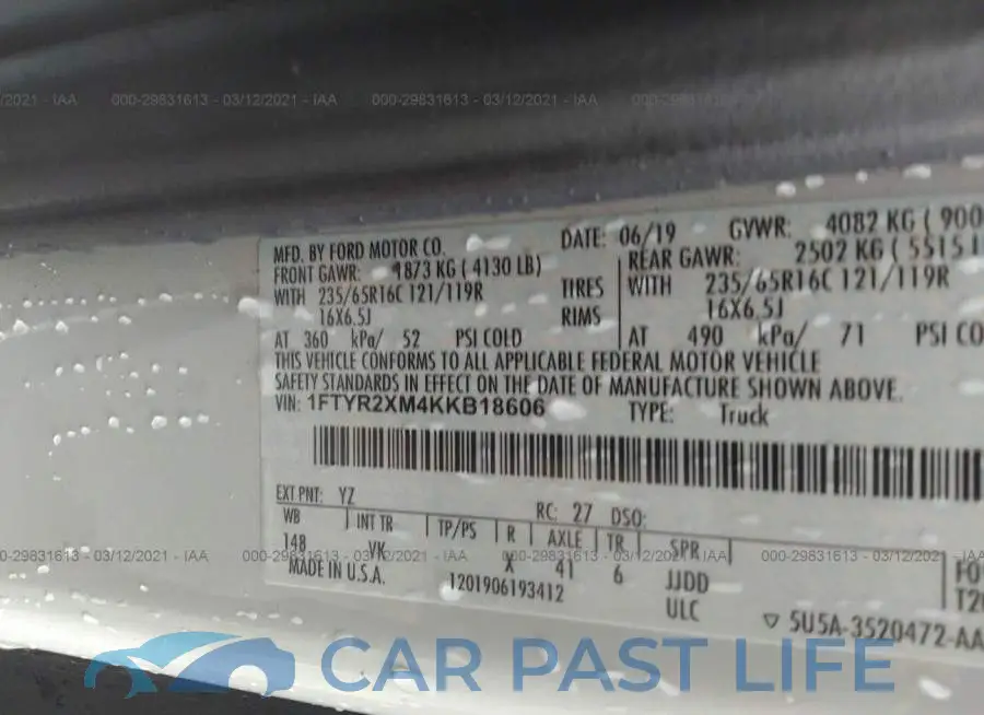 1FTYR2XM4KKB18606# 9