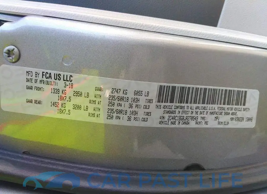 2C4RC1BG8JR270549# 9