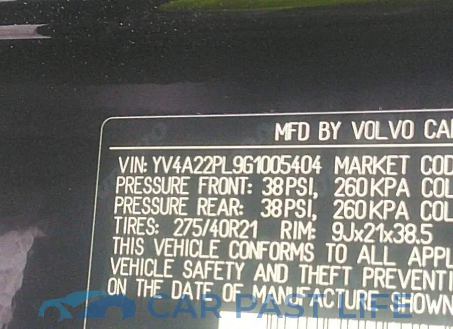 YV4A22PL9G1005404# 9