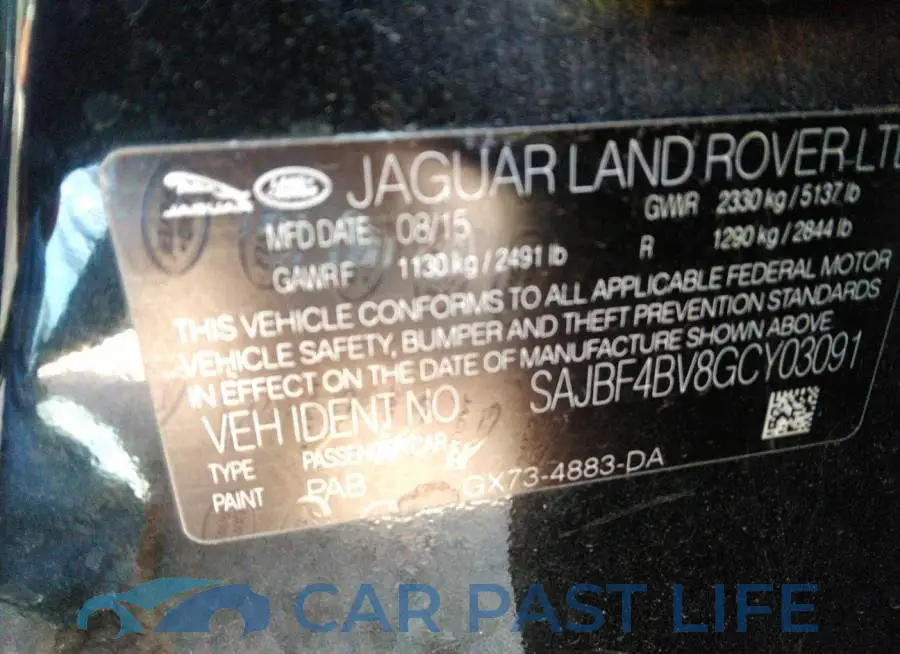 SAJBF4BV8GCY03091# 9