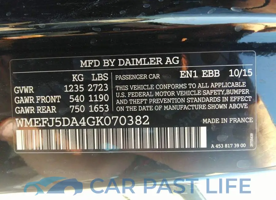 WMEFJ5DA4GK070382# 9