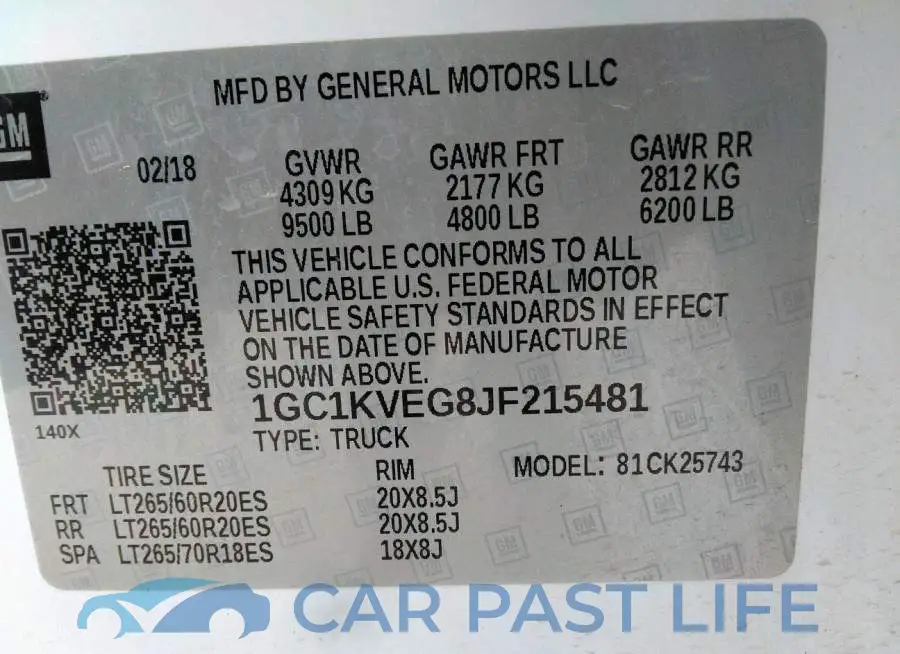 1GC1KVEG8JF215481# 9