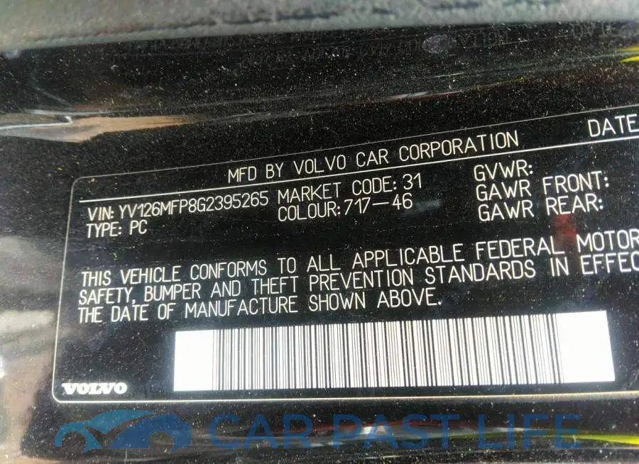 YV126MFP8G2395265# 9