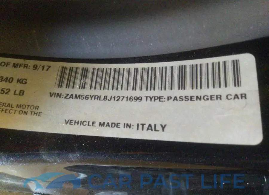 ZAM56YRL8J1271699# 9