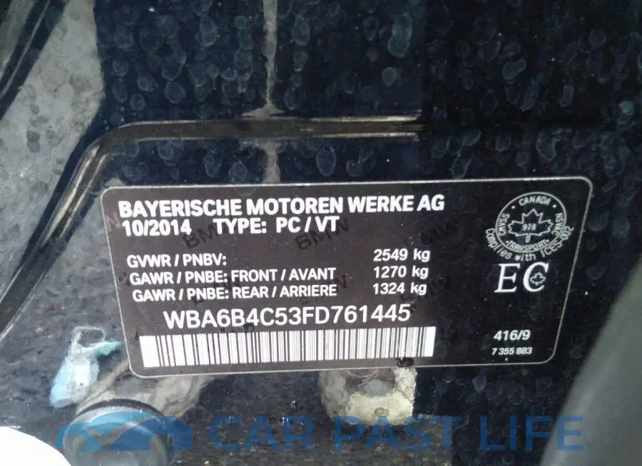 WBA6B4C53FD761445# 9