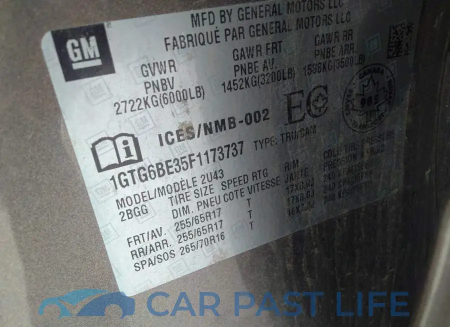 1GTG6BE35F1173737# 9