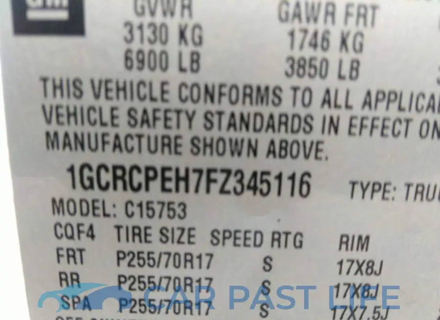 1GCRCPEH7FZ345116# 9