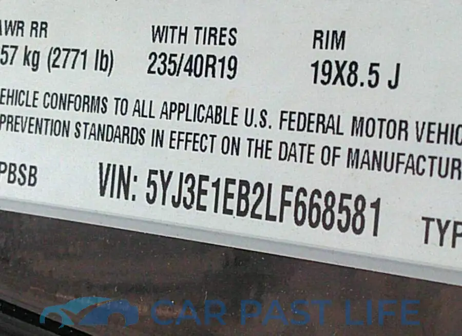 5YJ3E1EB2LF668581# 9