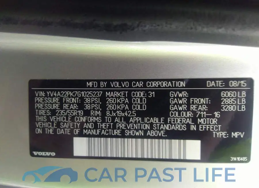 YV4A22PK7G1025237# 9