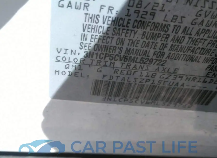 3N1CP5CV6ML529722# 9