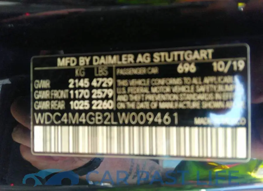 WDC4M4GB2LW009461# 9