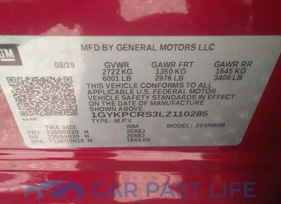 1GYKPCRS3LZ110285# 9