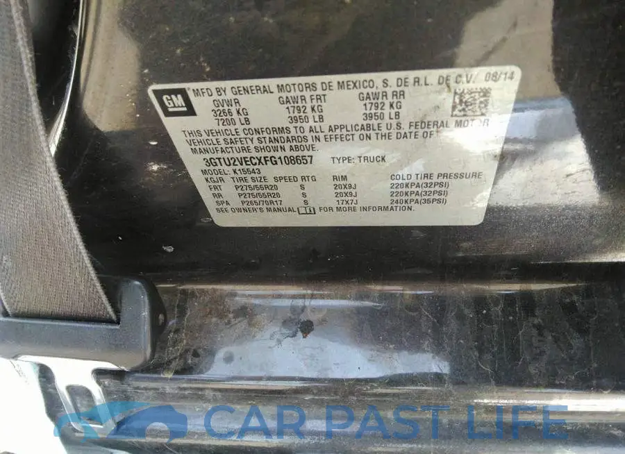 3GTU2VECXFG108657# 9