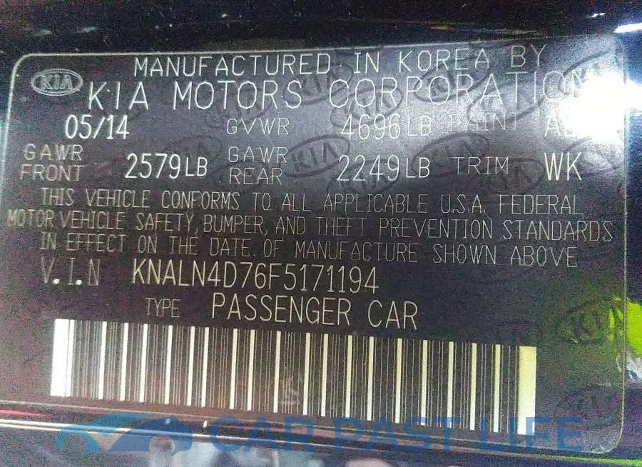 KNALN4D76F5171194# 9