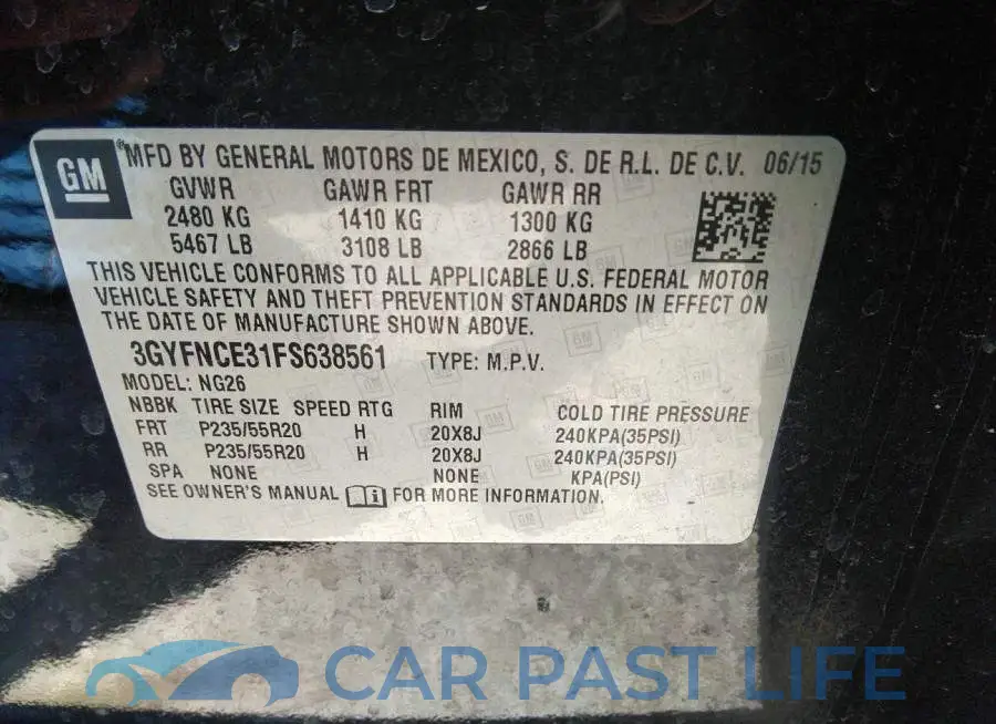 3GYFNCE31FS638561# 9