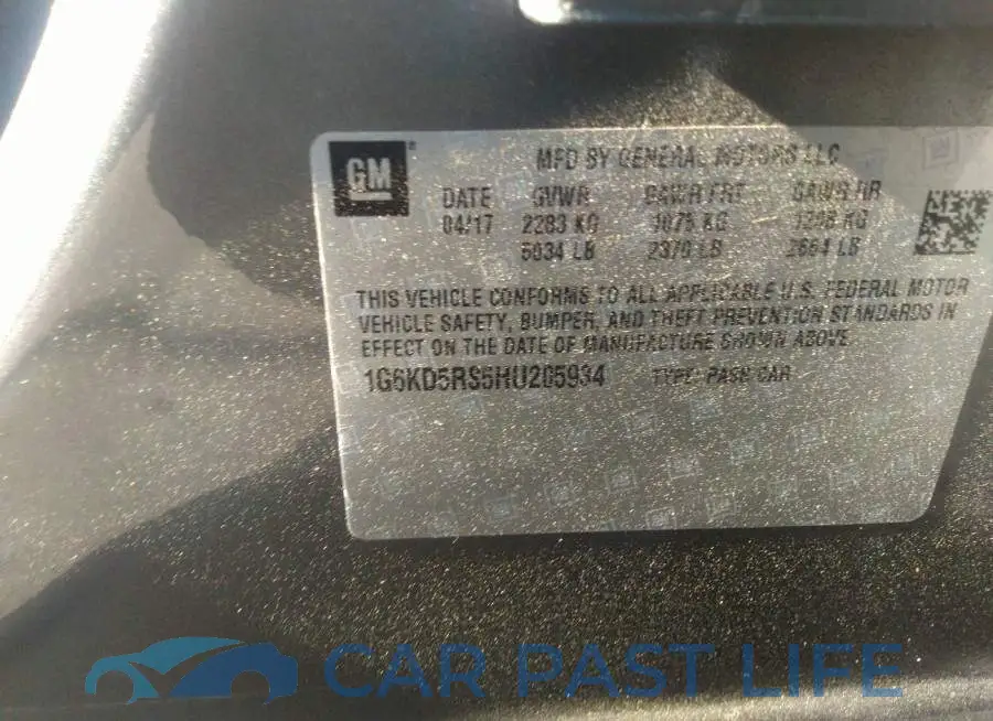 1G6KD5RS5HU205934# 9