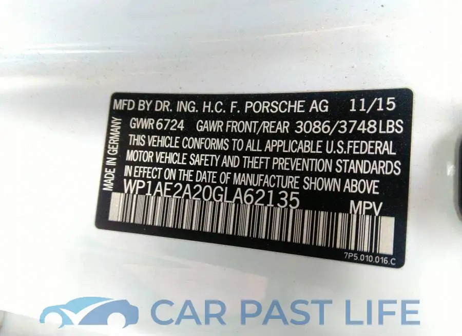 WP1AE2A20GLA62135# 9