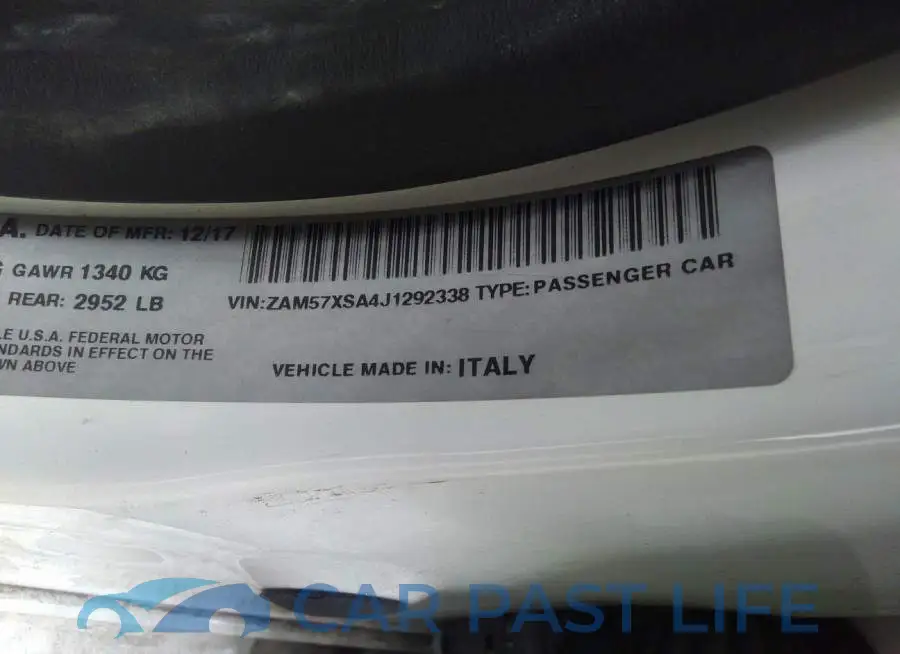 ZAM57XSA4J1292338# 9
