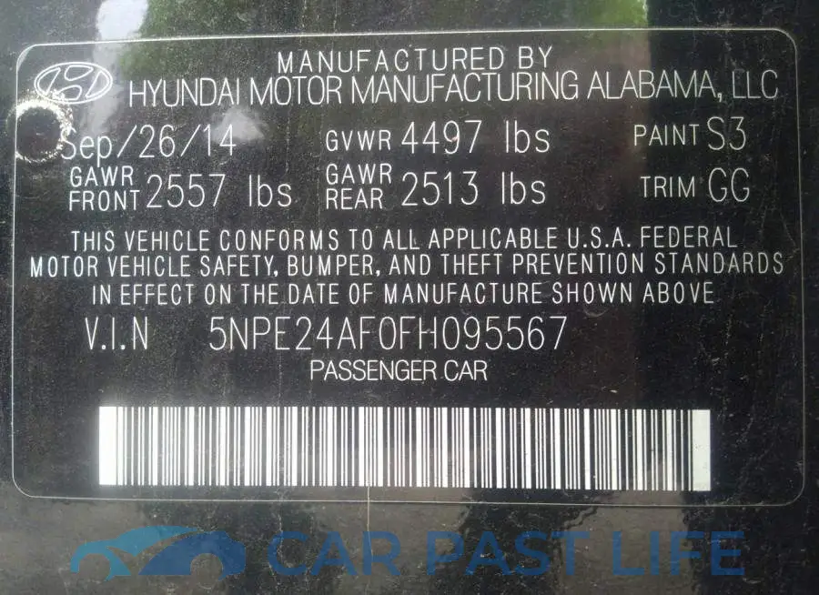 5NPE24AF0FH095567# 9
