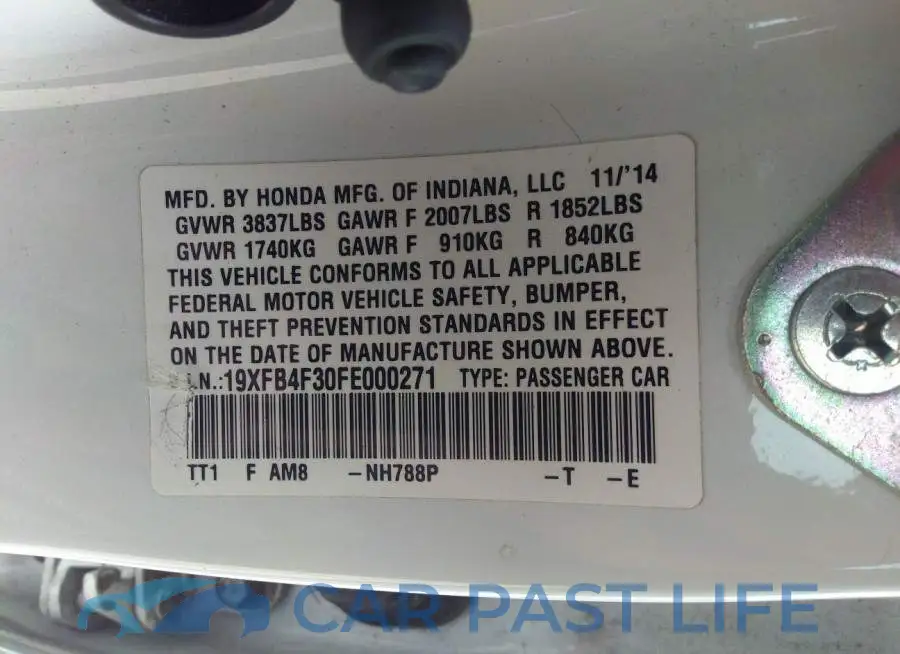 19XFB4F30FE000271# 9