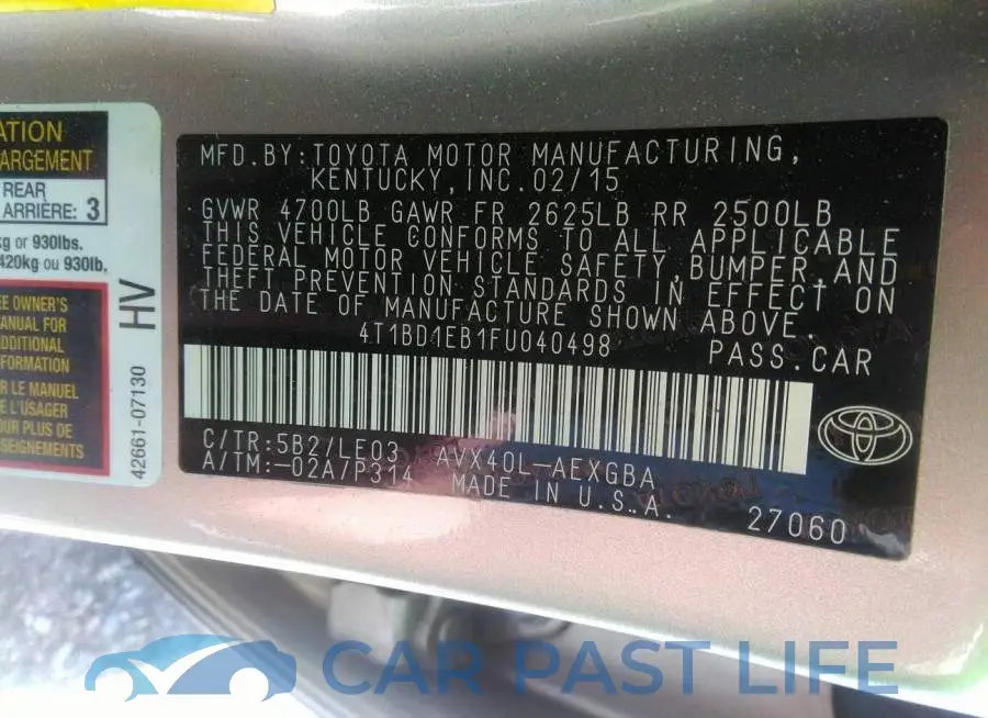 4T1BD1EB1FU040498# 9