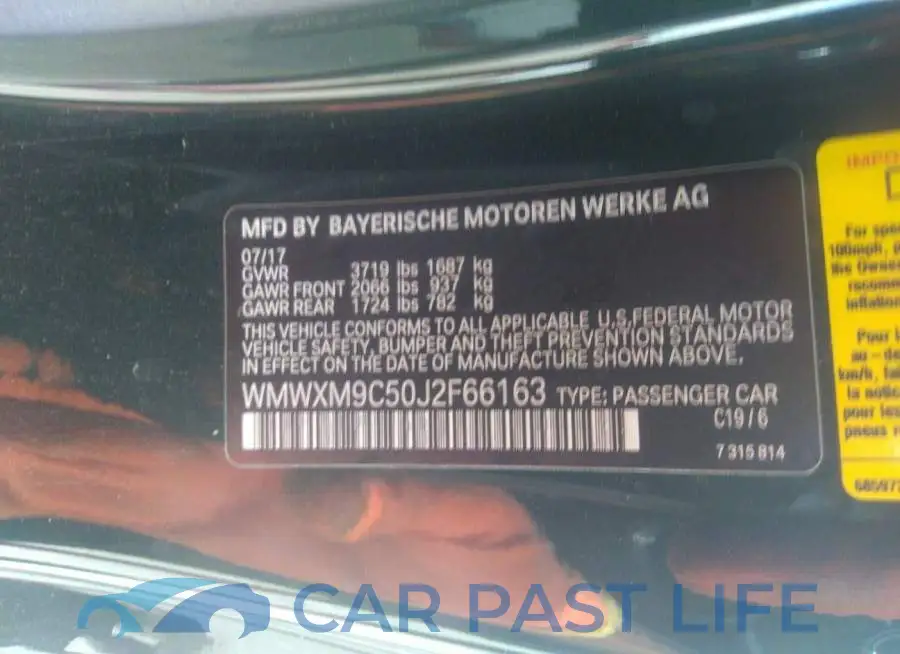 WMWXM9C50J2F66163# 9
