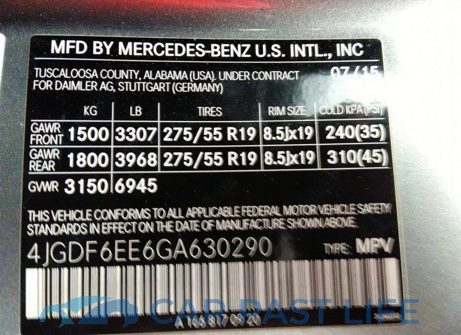 4JGDF6EE6GA630290# 9