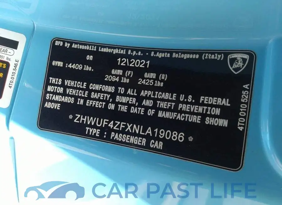 ZHWUF4ZFXNLA19086# 9