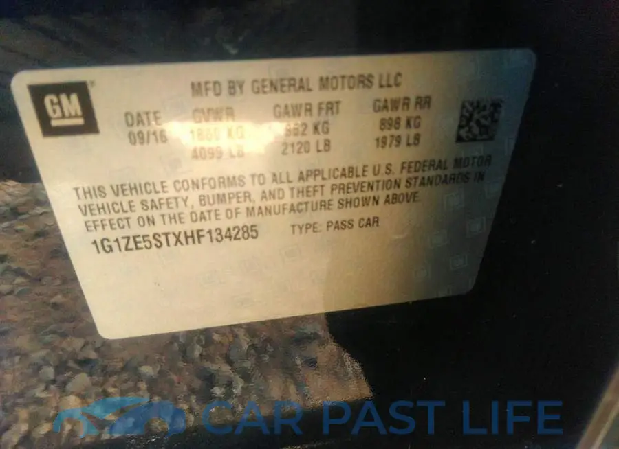 1G1ZE5STXHF134285# 9