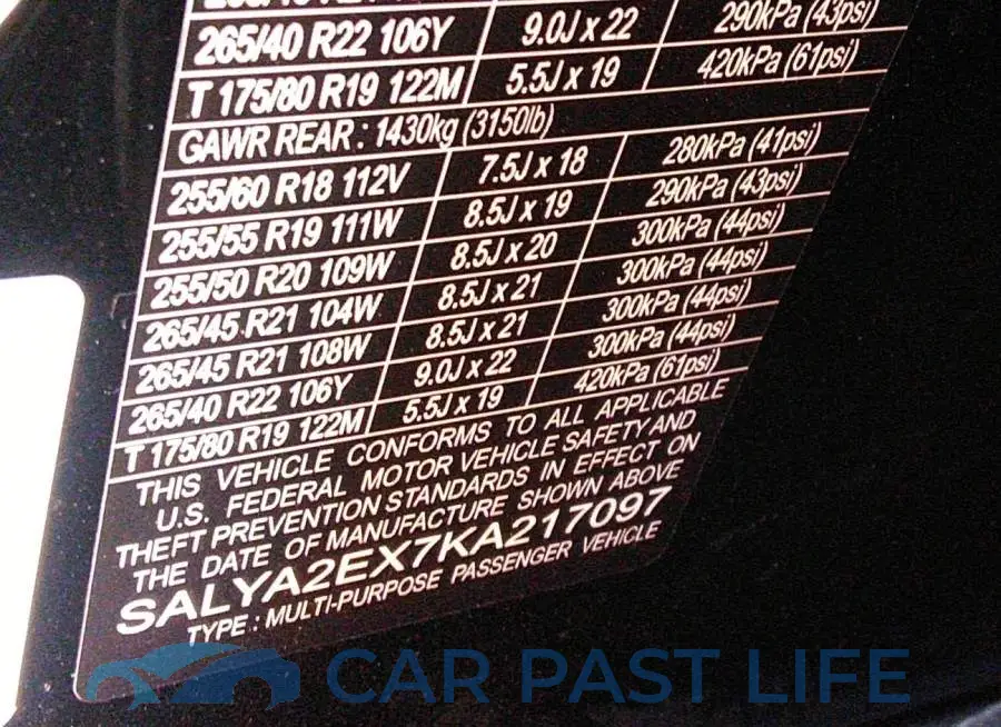 SALYA2EX7KA217097# 9