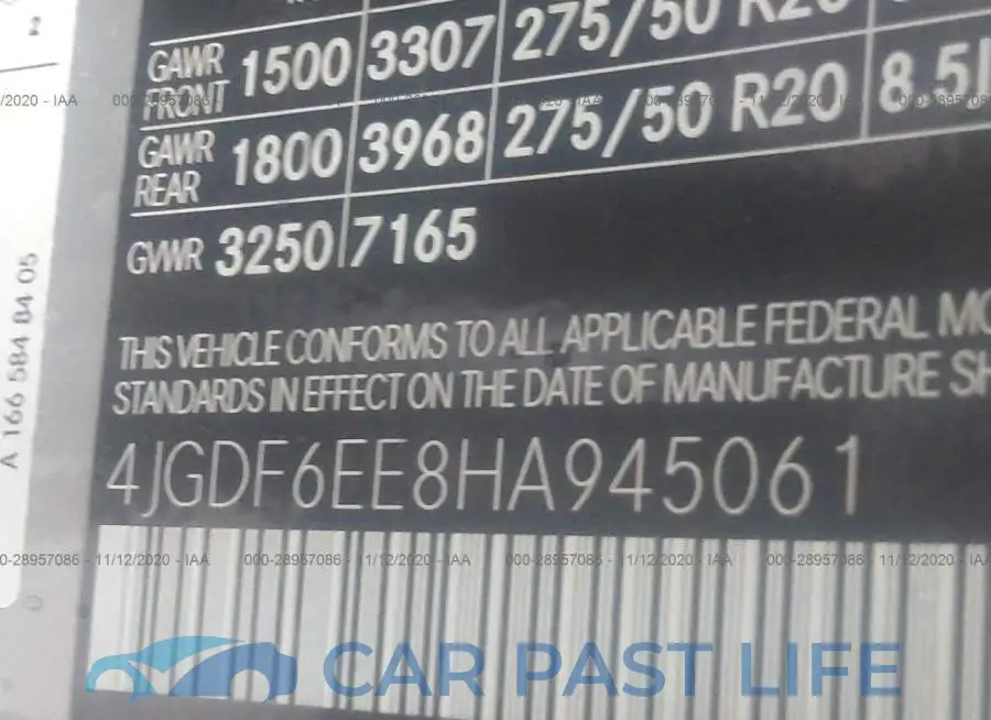4JGDF6EE8HA945061# 9