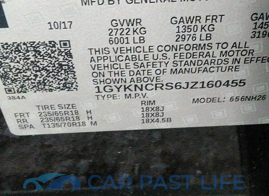 1GYKNCRS6JZ160455# 9