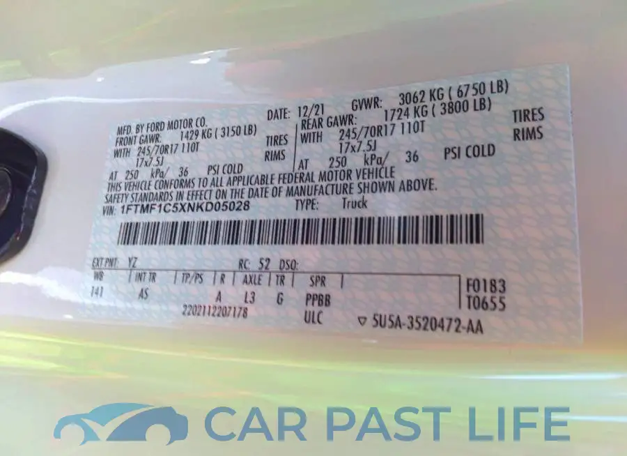1FTMF1C5XNKD05028# 9