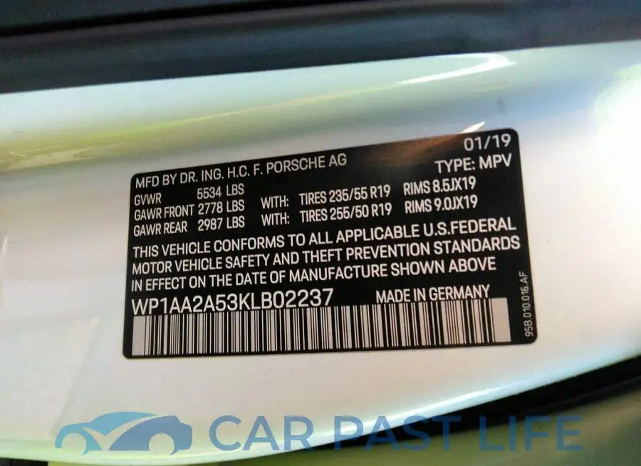 WP1AA2A53KLB02237# 9