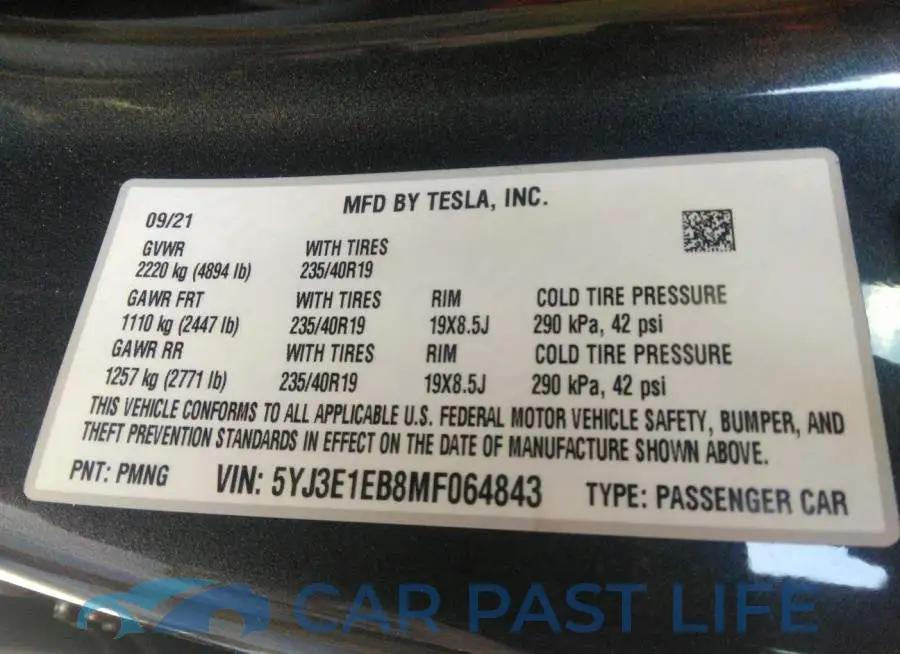 5YJ3E1EB8MF064843# 9