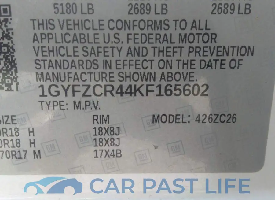 1GYFZCR44KF165602# 9