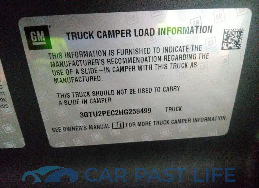 3GTU2PEC2HG258499# 9