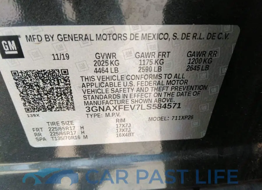 3GNAXFEV7LS584571# 9