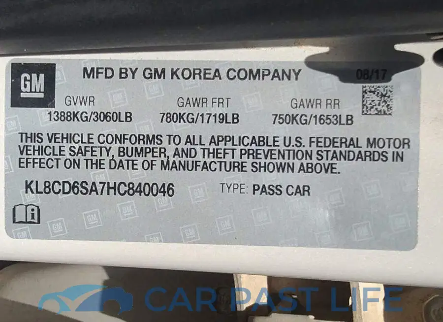 KL8CD6SA7HC840046# 9