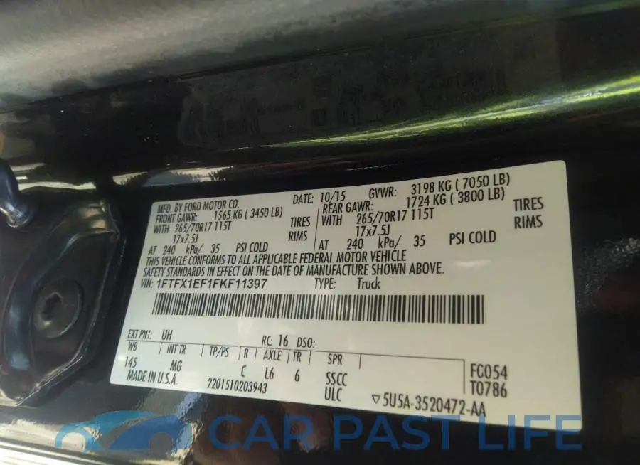 1FTFX1EF1FKF11397# 9