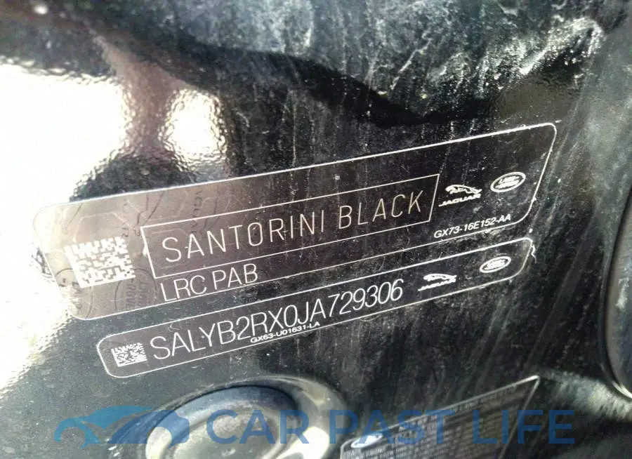 SALYB2RX0JA729306# 9