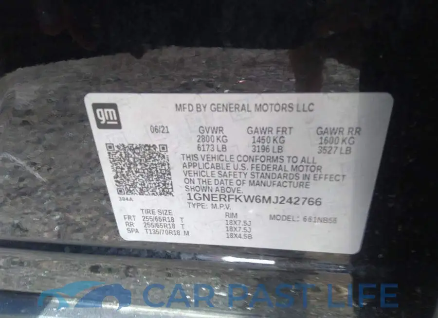 1GNERFKW6MJ242766# 9